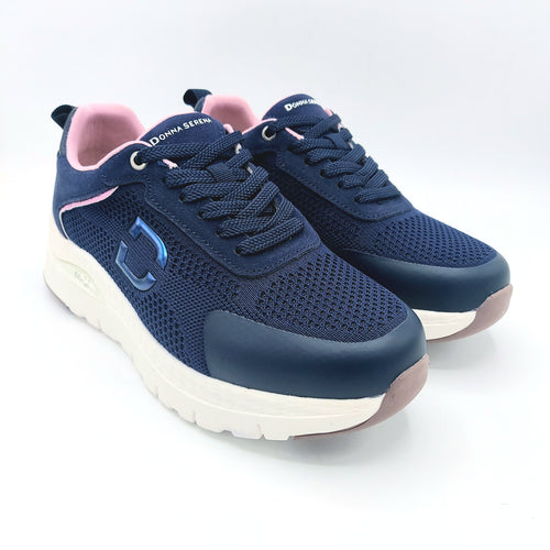 Donna serena 145671dm blu sneakers donna stringata con tomaia in tessuto e suola in gel