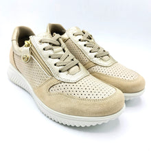 Carica l'immagine nel visualizzatore di Gallery, Enval 1264833 avorio scarpa giornaliera in pelle e camoscio con lacci e cerniera, e dotata di soletta estraibile in memory foam

