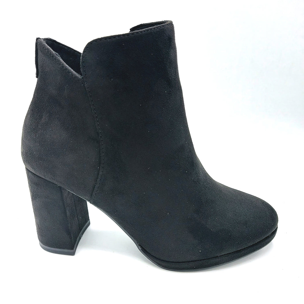 Tamaris 1-25362-45 nero stivaletto vegan con tacco largo di 8 cm e plateau di 1 cm e cerniera laterale