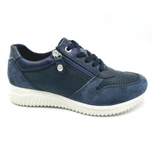 Carica l'immagine nel visualizzatore di Gallery, Enval 1264822 jeans scarpa giornaliera in pelle e camoscio con lacci e cerniera, e dotata di soletta estraibile in memory foam
