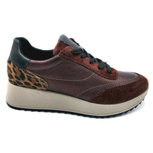 Carica l'immagine nel visualizzatore di Gallery, Enval 2285511 bordeaux sneaker donna stringata con soletta estraibile in memory foam
