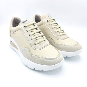 Callaghan 45823 beige sneakers donna stringata con pelle e pelle scamosciata, dotata di suola in gomma con sistema adaptaction