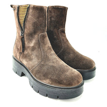 Carica l'immagine nel visualizzatore di Gallery, Igi&amp;co 2164511 marrone stivaletto biker donna in pelle scamosciata con soletta estraibile in memory foam
