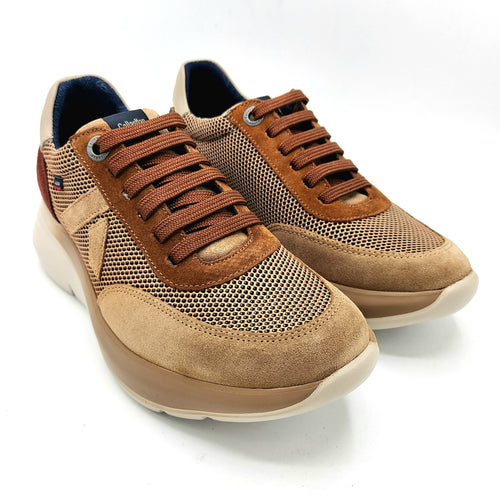 Callaghan 62400 visone sneakers donna stringata in pelle scamosciata e tessuto con suola con sistema adaptaction