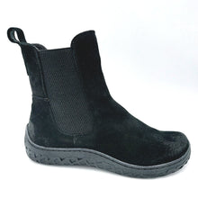 Carica l'immagine nel visualizzatore di Gallery, Easynrose 1037-005 nero stivaletto basso in pelle scamosciata con chiusura con cerniera ed elastico laterale
