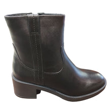 Carica l&#39;immagine nel visualizzatore di Gallery, Vueva WH497H04 nero stivaletto donna in pelle con tacco di 5 cm e cerniera laterale

