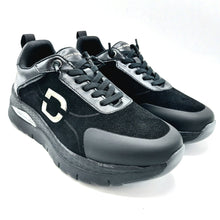 Carica l'immagine nel visualizzatore di Gallery, Donna serena 146137DM nero sneakers donna in pelle scamosciata e lacci elasticizzati, dotata di suola in gel

