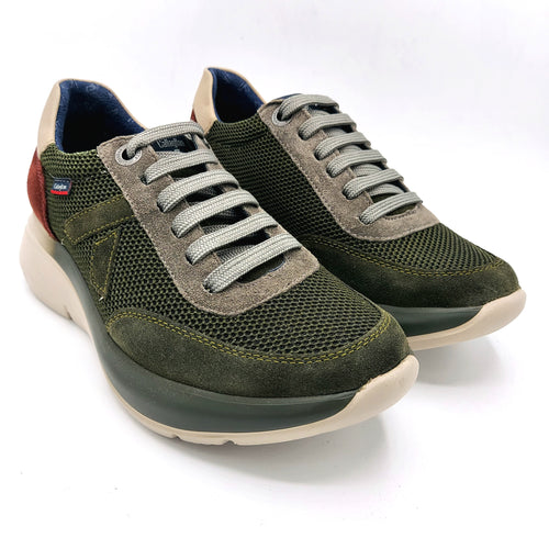 Callaghan 62400 verde sneakers donna stringata in pelle scamosciata e tessuto con suola con sistema adaptaction