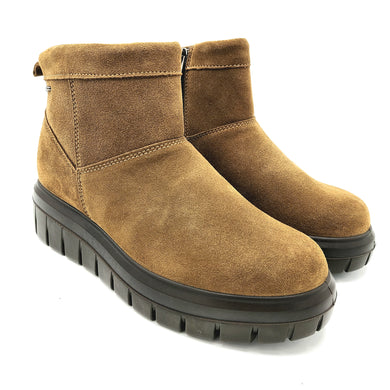 Igi&co 8653033 cuoio stivaletto donna in pelle scamosciata con forma ampia