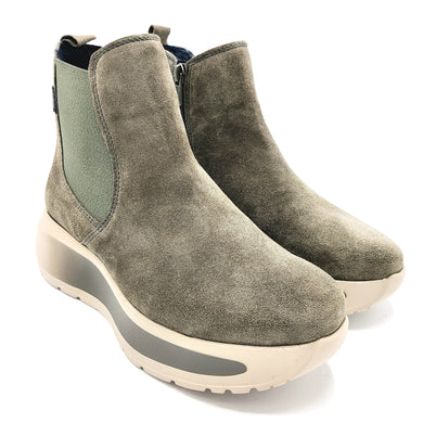 Callaghan 61607 grigio stivaletto in pelle scamosciata con elastico e cerniera