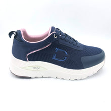 Carica l&#39;immagine nel visualizzatore di Gallery, Donna serena 145671dm blu sneakers donna stringata con tomaia in tessuto e suola in gel
