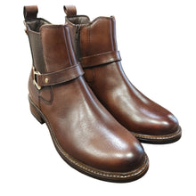 Carica l&#39;immagine nel visualizzatore di Gallery, Valleverde 17111 marrone stivaletto in pelle con elastico e chiusura a cerniera
