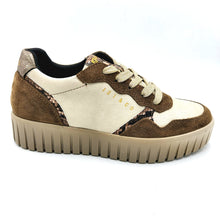 Carica l'immagine nel visualizzatore di Gallery, Igi&amp;co 2168711 sabbia cognac sneakers donna stringata in pelle e pelle scamosciata con plantare estraibile
