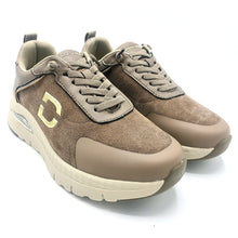Carica l'immagine nel visualizzatore di Gallery, Donna serena 146137DM taupe sneakers donna in pelle scamosciata e lacci elasticizzati, dotata di suola in gel
