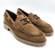 Carica l'immagine nel visualizzatore di Gallery, Tamaris 1-23701-47 marrone scarpa donna in pelle scamosciata modello barca con suola spessa

