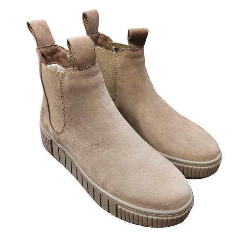 Tamaris 1-25403-43 taupe stivaletto in nabuk con doppio elastico