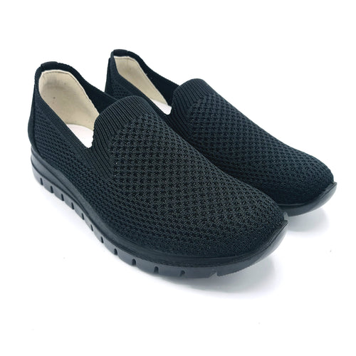 Igi&co 7658600 nero sneakers donna in tessuto elasticizzato con soletta estraibile in memory foam