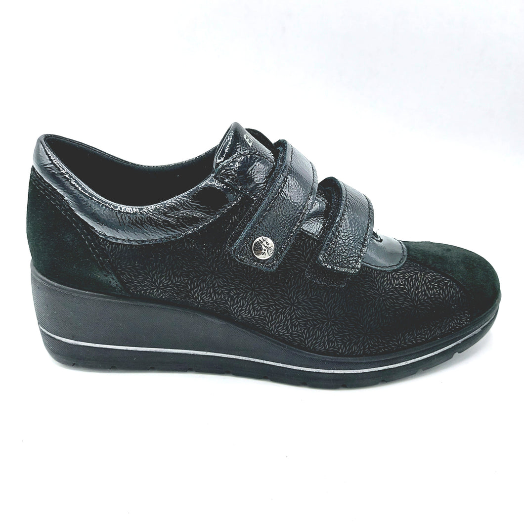 Enval 8663800 nero mocassino donna in pelle con morsetto decorativo e soletta estraibile in memory foam