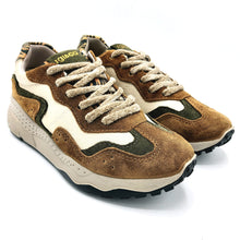 Carica l'immagine nel visualizzatore di Gallery, Igi&amp;co 2176100 cognac sabbia sneakers donna in pelle scamosciata e pelle con lacci in velluto
