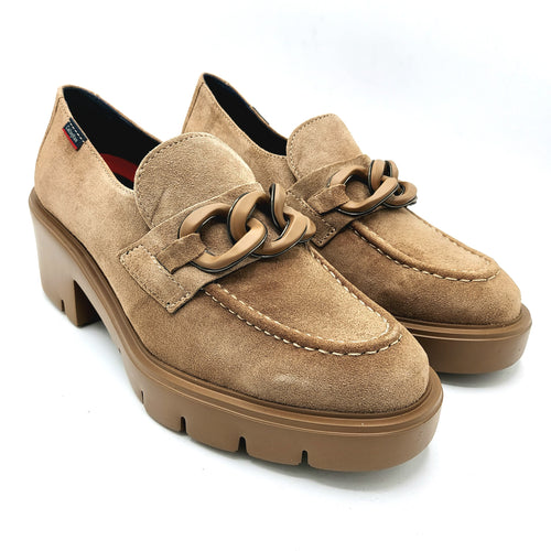 Callaghan 35604 visone mocassino in camoscio con accessorio costituito da una catena in tinta 