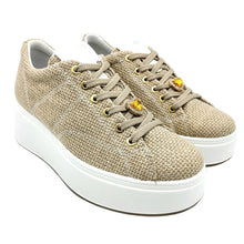 Carica l'immagine nel visualizzatore di Gallery, Igi&amp;co 1146811 sabbia sneakers stringata donna in tessuto con decorazione removibile 
