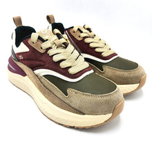 Carica l'immagine nel visualizzatore di Gallery, Donna serena 4P6093DM bordò sneakers donna in pelle scamosciata e pelle con stringhe e cerniera. Dotata di suola in gel
