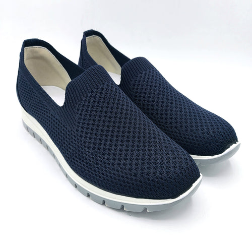 Igieco 7658611 blu sneakers donna in tessuto elasticizzato con soletta estraibile in memory foam