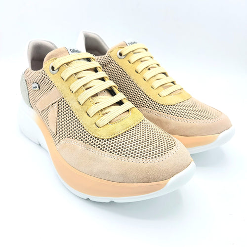 Callaghan 62400 nude sneakers donna strainngata in pelle con fondo in gomma con sistema adaptacton