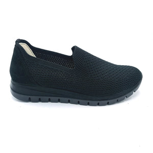 Igi&co 7658600 nero sneakers donna in tessuto elasticizzato con soletta estraibile in memory foam