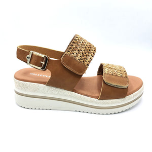 Valleverde VG2105 corda in rafia con doppia fascia con velcro e una posteriore regolabile con fibbia