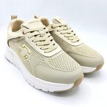 Carica l'immagine nel visualizzatore di Gallery, Donna serena 145671DM beige sneakers donna in tessuto con chiusura allaccio. Dotato di una suola super leggera in gel e gomma
