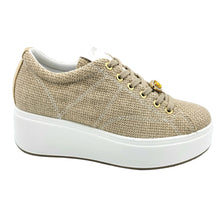 Carica l'immagine nel visualizzatore di Gallery, Igi&amp;co 1146811 sabbia sneakers stringata donna in tessuto con decorazione removibile 
