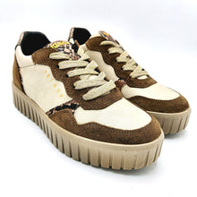 Carica l'immagine nel visualizzatore di Gallery, Igi&amp;co 2168711 sabbia cognac sneakers donna stringata in pelle e pelle scamosciata con plantare estraibile
