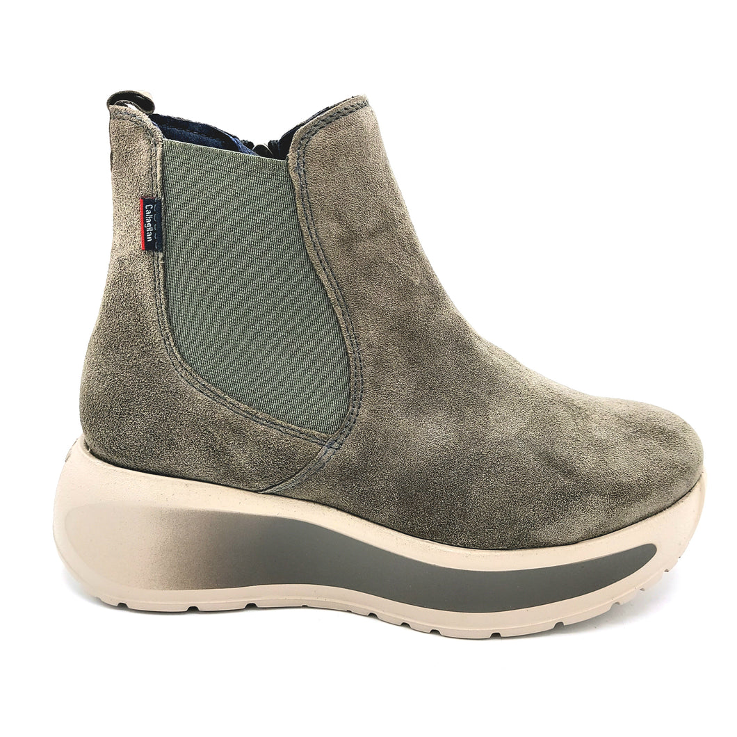 Callaghan 61607 grigio stivaletto in pelle scamosciata con elastico e cerniera