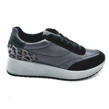 Carica l'immagine nel visualizzatore di Gallery, Enval 2285500 nero sneaker donna stringata con soletta estraibile in memory foam
