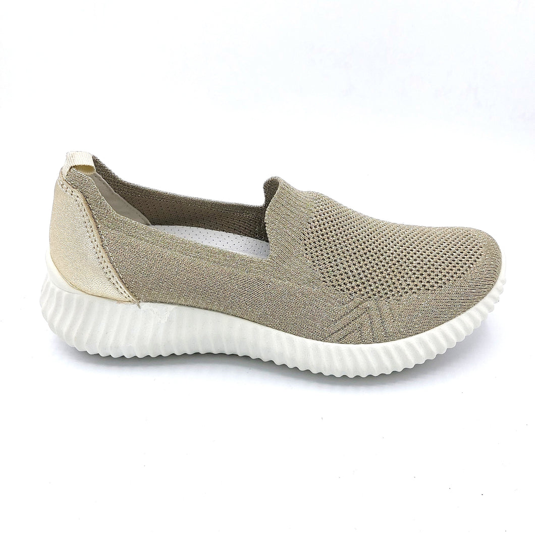 Igi&co 1662833 taupe slip on donna in tessuto con soletta estraibile in memory foam