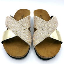 Carica l&#39;immagine nel visualizzatore di Gallery, Valleverde G51299 oro ciabatta in glitter con strappo regolabile
