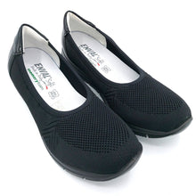 Carica l&#39;immagine nel visualizzatore di Gallery, Enval 1763000 nero ballerina donna in tessuto elasticizzato con soletta estraibile in memory foam
