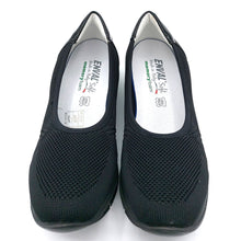 Carica l&#39;immagine nel visualizzatore di Gallery, Enval 1763000 nero ballerina donna in tessuto elasticizzato con soletta estraibile in memory foam
