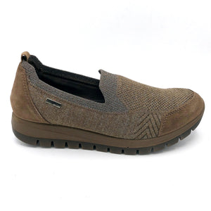 Enval 2767233 taupe slip on donna in tessuto traspirante e impermeabile con soletta estraibile in memory foam