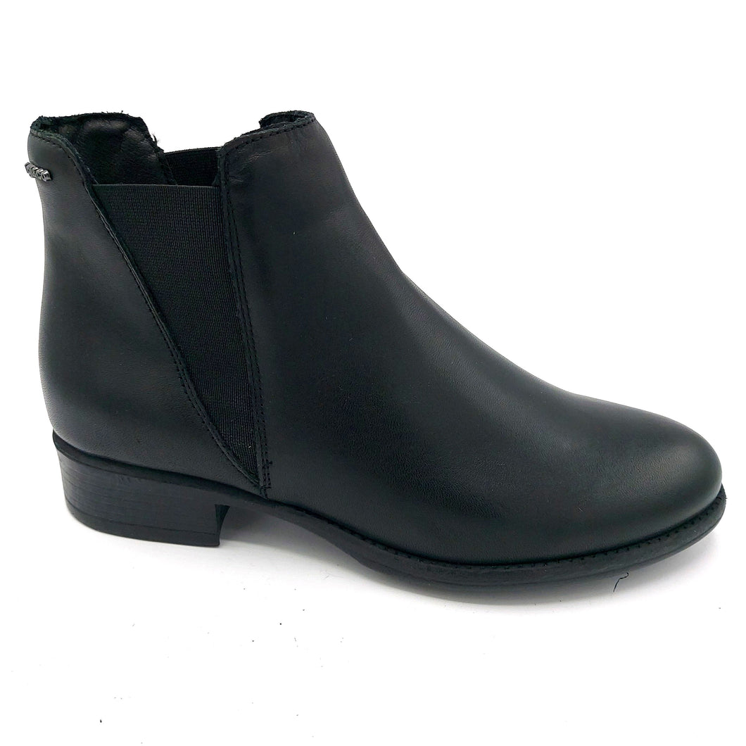 Igi&co 2681900 nero stivaletto basso in pelle con elastici laterali