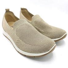 Carica l&#39;immagine nel visualizzatore di Gallery, Enval 3757633 taupe sneakers slip on in tessuto elasticizzato con soletta estraibile in memory foam e suola in gomma
