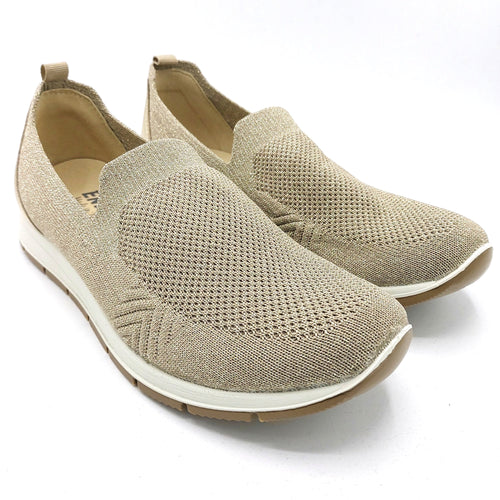 Enval 3757633 taupe sneakers slip on in tessuto elasticizzato con soletta estraibile in memory foam e suola in gomma