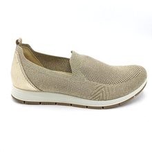 Carica l&#39;immagine nel visualizzatore di Gallery, Enval 3757633 taupe sneakers slip on in tessuto elasticizzato con soletta estraibile in memory foam e suola in gomma
