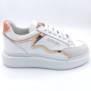 CafeNoir DE1810 multi pesca sneakers donna stringata con tomaia, fodera e soletta in pelle estraibile