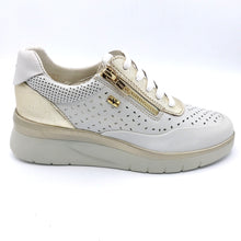 Carica l&#39;immagine nel visualizzatore di Gallery, Valleverde 36351 ghiaccio platino sneakers donna con lacci e cerniera con soletta estraibile in memory foam
