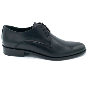 Herry sax D117 nero scarpa classica liscia interamente in pelle con suola in cuoio