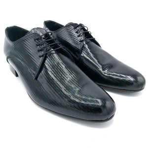 Herry sax D117 nero vernice scarpe eleganti in vernice con suola in cuoio