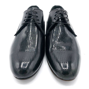 Herry sax D117 nero vernice scarpe eleganti in vernice con suola in cuoio