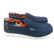 Carica l&#39;immagine nel visualizzatore di Gallery, Kamsa JOE blu slip on in tessuto con suola in gomma
